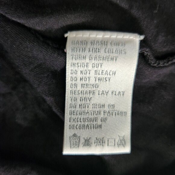 August Silk Womens Black quarter Sleeve Top W/ Gold Studded Design Large - Picture 10 of 12